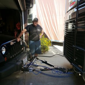 Hitch and wiring done on Jeep Wrangler