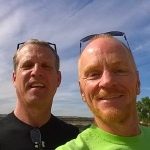 Randy and I--Maryhill, WA --Stonehenge Memorial