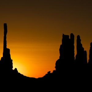 Sunrise Silhouette, Monument Valley Tribal Park