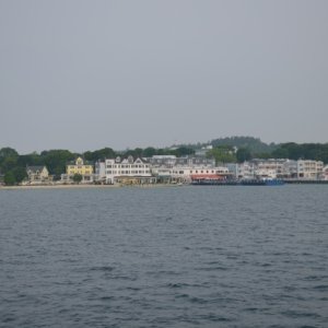 Approaching the harbor at Mackinac Island