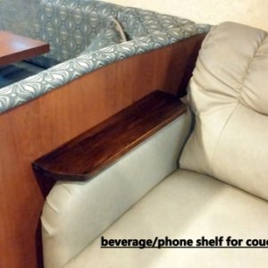 Added another shelf/beverage holder for sofa.