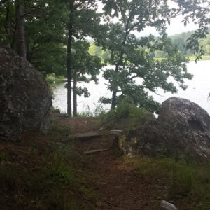 hiking trails down by the lake