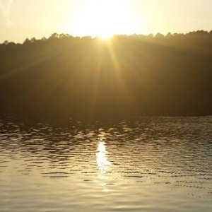 sunset at ceder lake