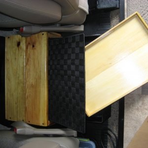 Tray, step, and fabric box