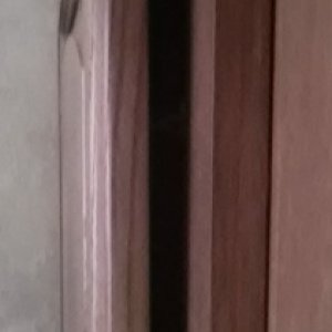 warped bathroom closet door