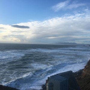 View to the north from San Francisco RV park in Pacifica