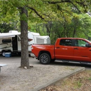 Bevo and Roo at Ray Roberts Lake SP, TX