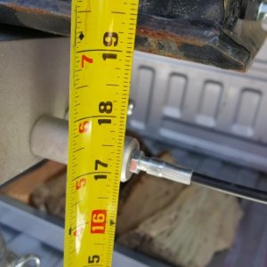 Height to bottom of pin box