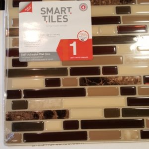 MODIFICATION: Product used for the Backsplash. Used 6 sheets and costs $10 a sheet found at Home Depot.