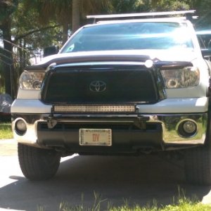 Front view of my older Tundra/TV