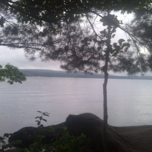 This from our water front site at the campground.
This is Long Lake, it stretches from Harrison all the down to other end of Naples, it a really long 