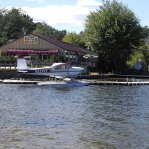 Here is the owners Brothers sea plane, he gives rides in it.