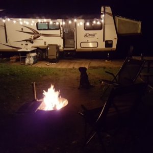 Enjoying a wonderful quiet Sunday night at the campground.