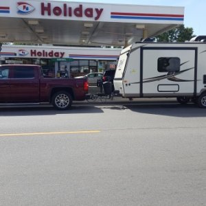 Traded in the Avalanche during our last camping trip. We went with a 2015 GMC Sierra 1500 4x4 Crew Cab. Towed the camper home better than we expected.