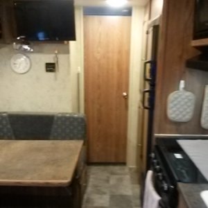 rear of camper, door to bathroom