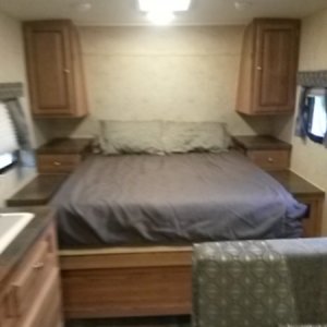 murphy bed in lowered postion