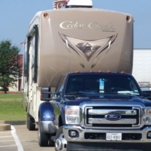 2015 Forest River Cedar Creek pulled by a 2012 F350 6.7 superduty