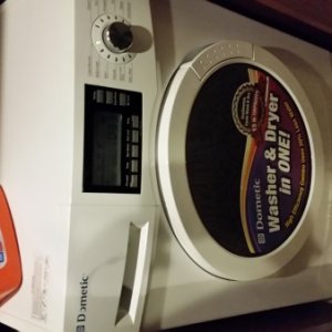 W D 3; The Washer / Drier machine, this is a vent less unit. Having this machine has been one of the best investments we have made yet. the amount of 