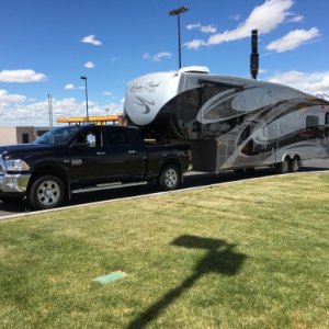 Our new 2017 Cedar Creek 34re Touring Edition and 2015 Ram 2400 Hemi 6.4