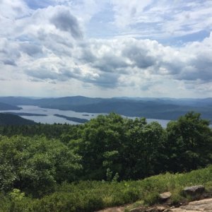 The View of Lake George from the top of Buck Mountain. 3.3 miles uphill followed by 3.3 miles back down