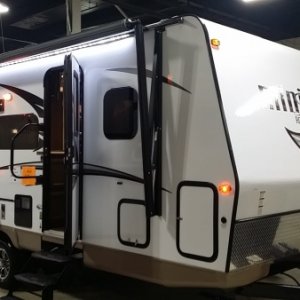 Our trailer at the RV show