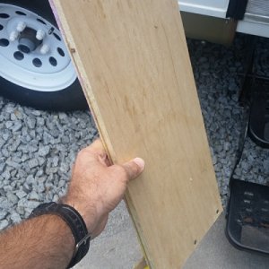 3/4" plywood support