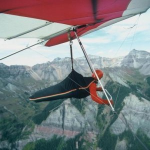 Flying along the San Juan Mountain Range, Colorado