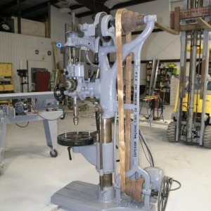 Drill press converted to electricity and restored, 1899 Superior Machine Tool Company