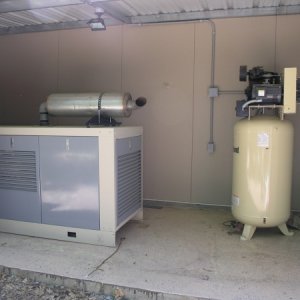 50 kw 3ph backup generator, and 7.5 hp compressor.