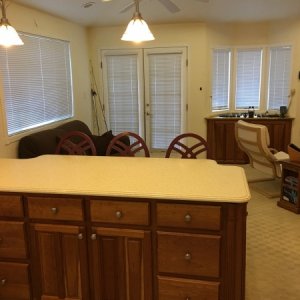 looking towards the bow, living room