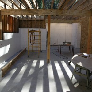 floor joists, view from the basement.