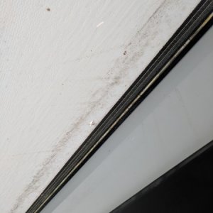 Pin holes in awning.