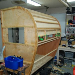 Installing bending Birch panels on inside