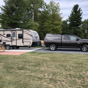 Camper and Dodge Ram