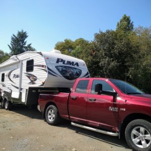 my new truck & trailer this year, 2017 ram 1500 + 2014 puma