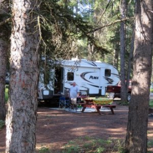 Mountain Shadows Campground  Sparwood ,BC awesome Campground, full hook-ups, good free wifi .Rates per Night:
$25 without services
$30 with water & po