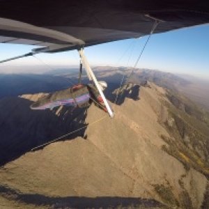 An evening sunset flight over the Sangre De Cristos, Colorado