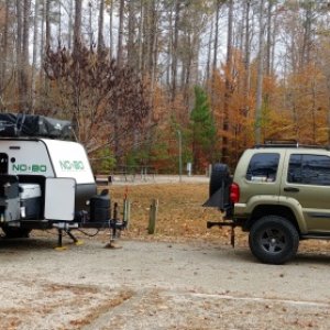 Pocahontas State Park weekend before Thanksgiving.  Full shot just after getting setup for the weekend.