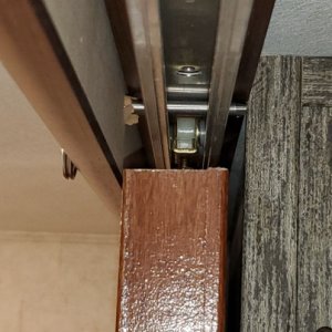 Pip pin to secure sliding door 1