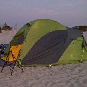 Beach camping