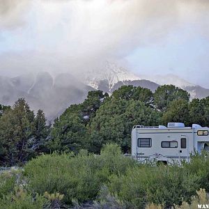 Snow Clears from Pinyon Flats CG