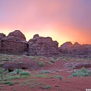 Sunset to the West--BLM's Indian Creek Camp