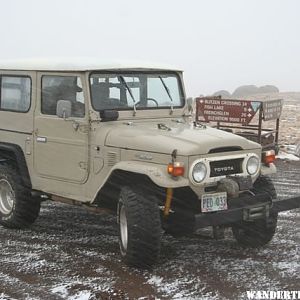 Cruiser at the summit of Steens Mt. loop