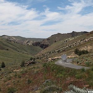 Starting the descent into Leslie Gulch