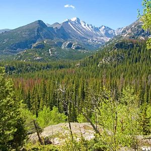 View of Long's Peak from Emerald Lake Trail