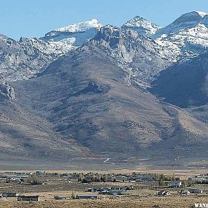 Spring Creek with Ruby Mountains in the background