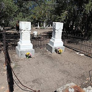 Cemetery at Aurora ghost town