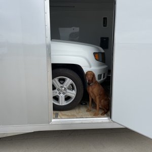 Yes, there is my Ridgeline in that trailer...soon to be Jeep and KTMS