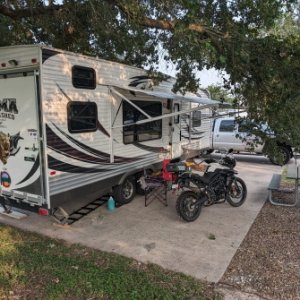 Our spot at Lakeview RV Resort in Houston