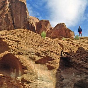 Rod High above the Escalante River